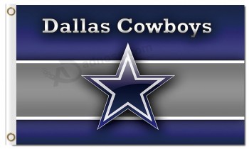 NFL Dallas Cowboys 3'x5' polyester flags gray and purple for custom sale
