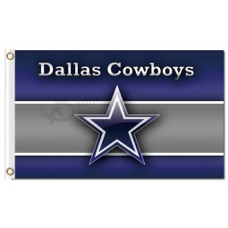 Nfl dallas cowboys 3'x5 'bandeiras de poliéster cinza e roxo para venda personalizada
