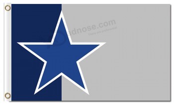 NFL Dallas Cowboys 3'x5' polyester flags blue and gray for custom sale