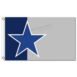 Nfl dallas cowboys 3'x5 'bandeiras de poliéster azul e cinza para venda personalizada