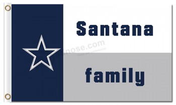 Nfl dallas cowboys 3'x5 'poliéster bandeiras santana família para venda personalizada
