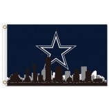 NFL Dallas Cowboys 3'x5' polyester flags city skyline for custom sale