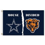 NFL Dallas Cowboys 3'x5' polyester flags VS Chicago bears for custom sale