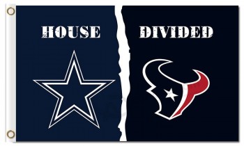NFL Dallas Cowboys 3'x5' polyester flags divided houstans for custom sale