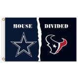 Nfl dallas cowboys 3'x5 'bandeiras de poliéster dividido houstans para venda personalizada