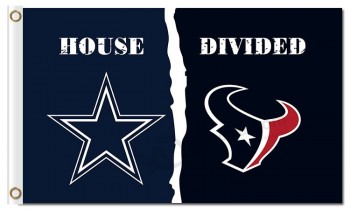 Nfl dallas cowboys 3'x5 'banderas de poliéster dividido houstans para la venta personalizada