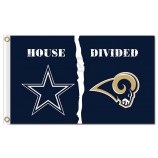 Atacado cuatom alta-End nfl dallas cowboys 3'x5 'bandeiras de poliéster divididas com carneiros para venda personalizada