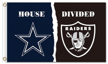 Nfl dallas cowboys 3'x5 'banderas de poliéster divididas con incursores para la venta personalizada