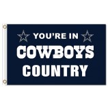 Nfl dallas cowboys 3'x5 'poliestere bandiere paese di cowboys per vendita personalizzata