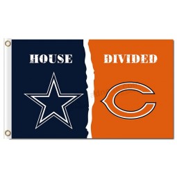 Nfl dallas cowboys 3'x5 'полиэфирные флаги vs chicago медведи для индивидуальной продажи