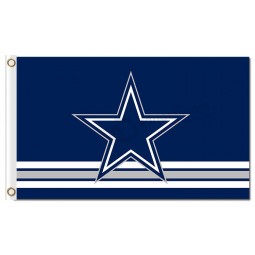 Wholesale custom high quality NFL Dallas Cowboys 3'x5' polyester flags logo over stirpes for custom sale
