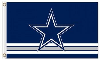 Wholesale custom high quality NFL Dallas Cowboys 3'x5' polyester flags logo over stirpes for custom sale