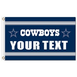 批发customnf​​l达拉斯牛仔3'x5'聚酯标记您的文本定制销售