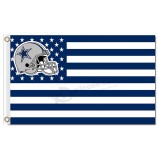 Nfl dallas cowboys 3'x5 'polyester drapeaux casque étoiles rayures pour la vente sur mesure