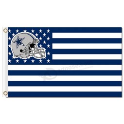 Nfl dallas cowboys 3'x5 'polyester drapeaux casque étoiles rayures pour la vente sur mesure