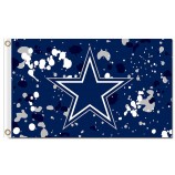 Nfl dallas cowboys 3'x5 'bandeiras de poliéster manchas de tinta para venda personalizada