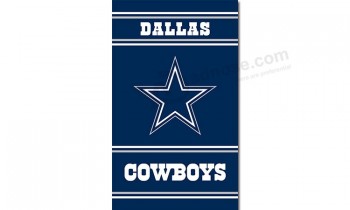 Nfl dallas cowboys logo de banderas de poliéster 3'x5 'con el nombre del equipo para la venta personalizada