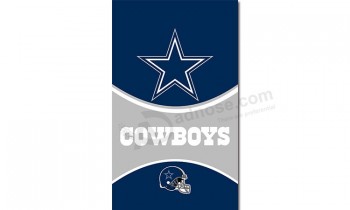 Nfl dallas cowboys 3'x5 'полиэфирные флаги для вертикального баннера для индивидуальной продажи