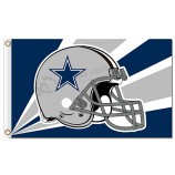 NFL Dallas Cowboys 3'x5' polyester flags helmet radioactive rays for custom sale