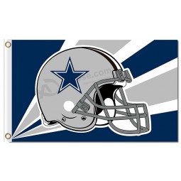 Nfl dallas cowboys 3'x5 'polyester flags rayos radiactivos casco para venta personalizada