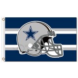 Nfl dallas cowboys 3'x5 'casco de banderas de poliéster para la venta personalizada