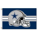 Nfl dallas cowboys 3'x5 'casco de banderas de poliéster para la venta personalizada