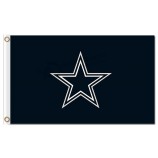 Nfl dallas cowboys 3'x5 'poliéster bandeiras logotipo escuro para venda personalizada