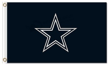 Nfl dallas cowboys 3'x5 'poliéster bandeiras logotipo escuro para venda personalizada