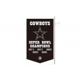 Nfl dallas cowboys 3'x5 'banderas de poliéster pentágono para la venta personalizada