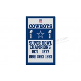 NFL Dallas Cowboys 3'x5' polyester flags champions for custom sale