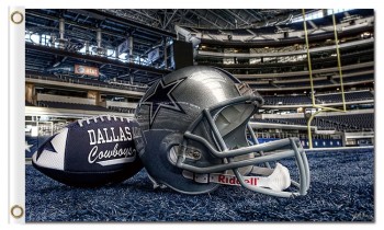 Nfl dallas cowboys 3'x5 'banderas de poliéster casco real para la venta personalizada