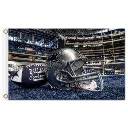 Nfl dallas cowboys 3'x5 'poliestere bandiera casco reale per la vendita personalizzata