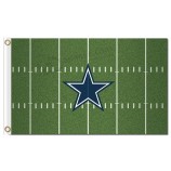 NFL Dallas Cowboys 3'x5' polyester flags green background for custom sale