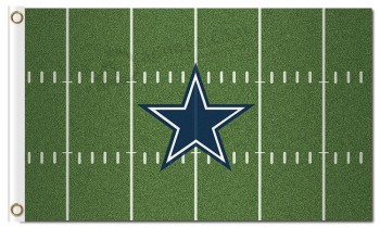 Nfl Dallas Cowboys 3'x5 'Polyester kennzeichnet grünen Hintergrund für Sonderverkauf