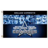 Nfl dallas cowboys 3'x5'涤纶旗帜团队成员定制销售