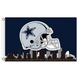 NFL Dallas Cowboys 3'x5' polyester flags helmet skyline for custom sale
