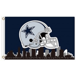 NFL Dallas Cowboys 3'x5' polyester flags helmet skyline for custom sale