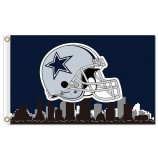 Nfl dallas cowboys 3'x5 'полиэстер флагов шлем горизонта для пользовательской продажи