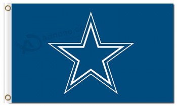 Nfl dallas cowboys logo de banderas de poliéster 3'x5 'para venta personalizada