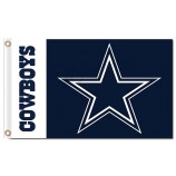 NFL Dallas Cowboys 3'x5' polyester flags letters at left for custom sale