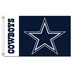 Nfl dallas cowboys 3'x5'涤纶旗帜字母左边定制销售