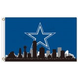 Nfl Dallas Cowboys 3'x5 'Polyester kennzeichnet Stadtskyline für kundenspezifischen Verkauf
