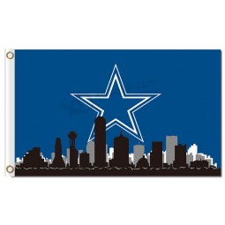 Nfl dallas牛仔3'x5'聚酯旗帜城市天际线定制销售