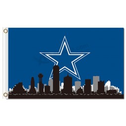 Nfl dallas cowboys 3'x5 'banderas de poliéster horizonte de la ciudad para la venta personalizada