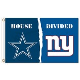 Nfl dallas cowboys 3'x5 'polyester vlaggen gedeeld met new york-reuzen voor op maat gemaakte verkoop