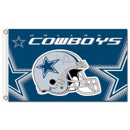 Nfl dallas cowboys 3'x5'涤纶旗帜头盔可定制促销