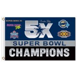 Nfl dallas cowboys 3'x5 'banderas de poliéster 5x campeones para la venta personalizada