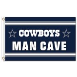 Nfl dallas cowboys 3'x5 'bandeiras de poliéster homem caverna para venda personalizada