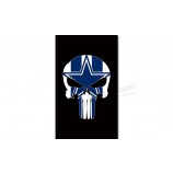 NFL Dallas Cowboys 3'x5' polyester flags skull for custom sale