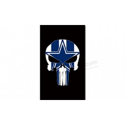 Nfl dallas cowboys 3'x5 'polyester fahnen schädel für benutzerdefinierte verkauf